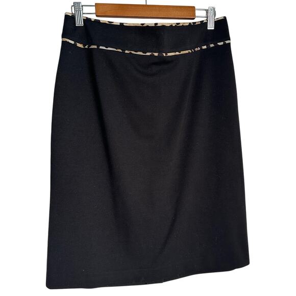 Calvin Klein Dresses & Skirts - Calvin Klein Black Leopard Print Accent Midi Skirt Women's Size 8